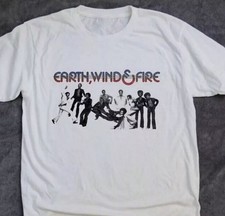 Vtg Earth Wind and Fire White Unisex T-Shirt Gift for Fans