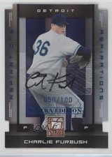 2008 Donruss Elite Extra Edition Aspirations Die-Cut Charlie Furbush Auto 0af