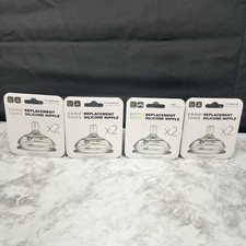 ComoTomo Silicone Replacement Nipples 4x 2-Pack Varied Flow 8 TOTAL Brand New