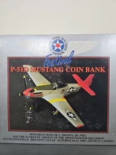 Spec Cast P-51D Mustang Coin Bank Wings Over Houston Airshow 2000 LT. Lee Archer