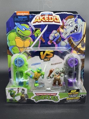 Legends of Akedo TMNT Mini Battling LEONARDO vs ROCKSTEADY