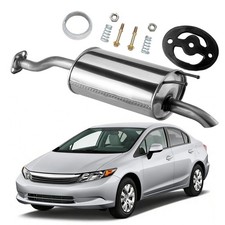 Stainless Steel Direct Fit Rear Exhaust Muffler For Honda Civic 2012-2015