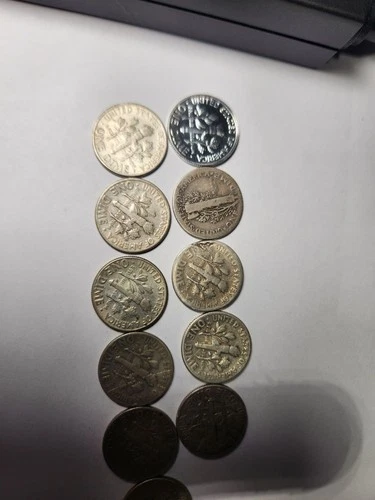 lot of (11) 90% silver dimes mercury Roosevelt proof pre 1964