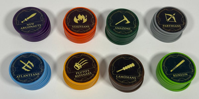 Hoplomachus Victorum BoardGame Faction Unit Chips Set of 48 COMPLETE Chip Theory