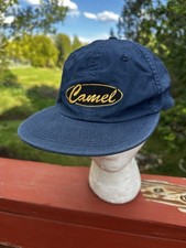 Gorra de Cigarrillo Vintage Años 90 Camel Sombrero Azul Marino Correa Ajustable