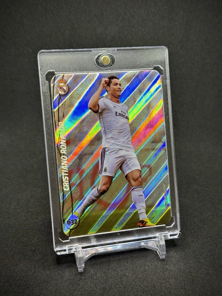 Металлические карточки Криштиану Роналду 2015 Mundicromo Fichas Top переливающаяся No632 - Изображение 2 из 3