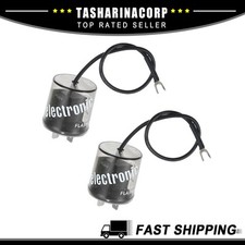 2 Pcs Universal Car 2 Pin Electronic Led Turn Signal Flasher Relay Ground Wire