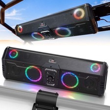 Midnight 90 UTV Sound Bar Speakers Audio System 800W FM Radio 1.45"-2" Roll Cage