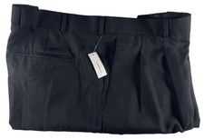 NWT Men s Stafford Black Dress Pant Classic Fit Polyester 44x30. MSRP 50.00