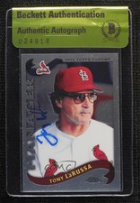BAS 2002 Topps Chrome Tony LaRussa #295 Authentic Auto HOF ow6