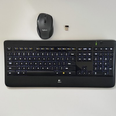 Logitech K800 Wireless Backlit Keyboard M705 Mouse Unifying Receiver Tested
