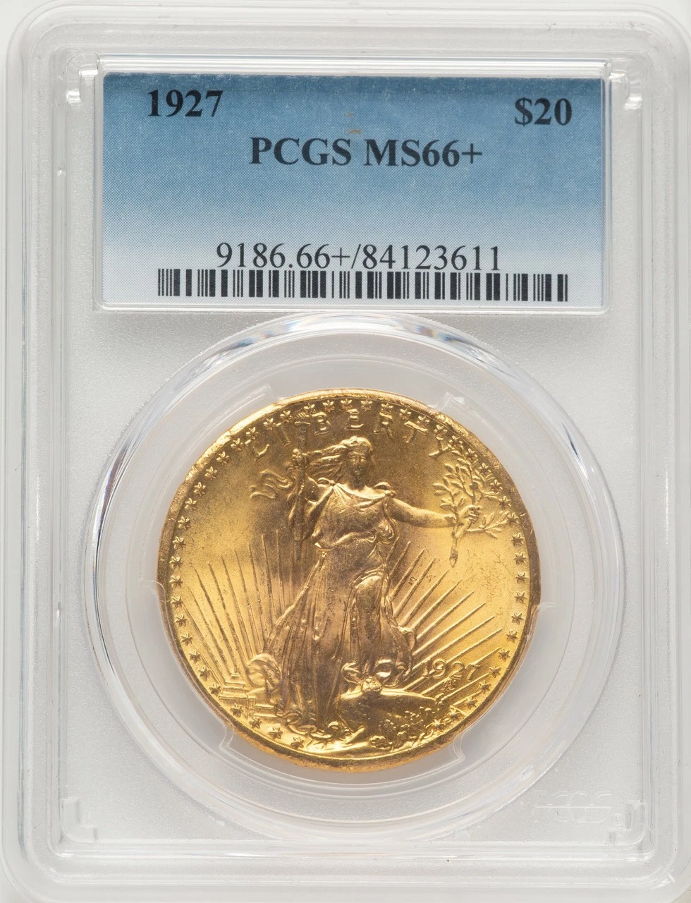 1927 $20 Saint-Gaudens Double Eagle PCGS MS66+