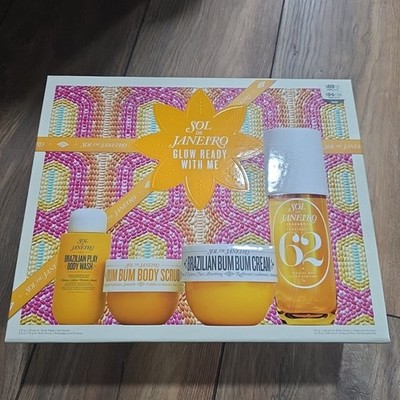Sol de Janeiro Glow Ready With Me Bum Bum Body Routine 4-Piece Gift Set New 