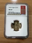 ⭐️2026 Eagle G$10 1/4 Oz Gold Coin NGC MS69 The Official Red Book Label⭐️