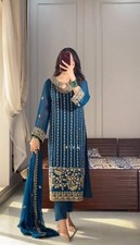 Festival Collection Chinon Silk Salwar Kameez With Dupatta For Women  Girls