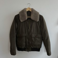 Acne Olive Bomber Jacket Mens Shawl Collar Zi...