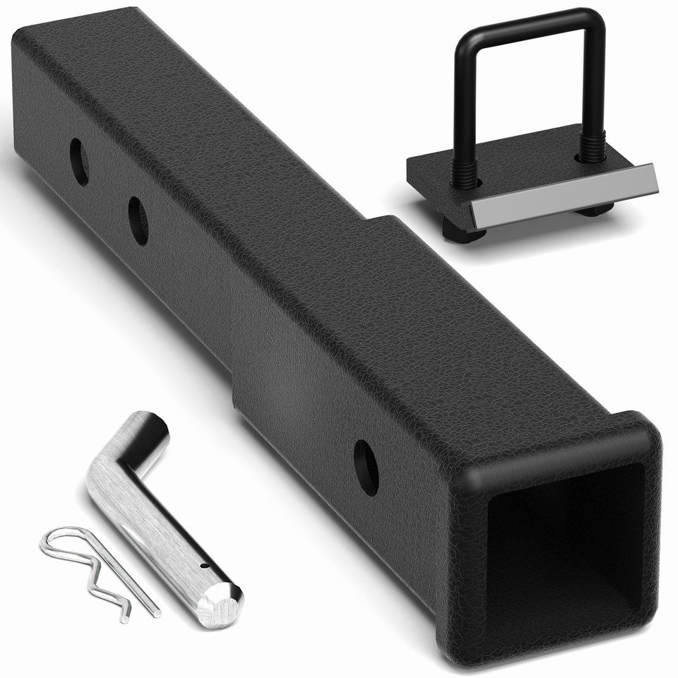 2 inch Trailer Hitch Receiver Rise-Drop Adapter Extender Extension Tow ...