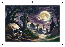 6 Layer Graveyard scene Stencil set template Ships worldwide Reusable many times