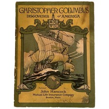 Vintage Ephemera 1926 Christopher Columbus Discoverer of America John Hancock