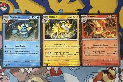 Flareon, Vaporeon, Jolteon - SVP167, 168, 169 Cosmos Holos- Prismatic Evolutions