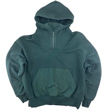 Zara Quarter Zip Hoodie Boys 13 Green Pullover Pocket Gorpcore Streetwear