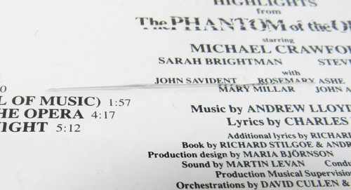 The Phantom Of The Opera Highlights From Original Cast Recording CD 1987 Polydor - Picture 4 of 6