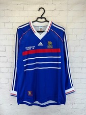 FRANCE TEAM 1998 1999 RETRO VINTAGE SOCCER FOOTBALL SHIRT JERSEY HOME SIZE L