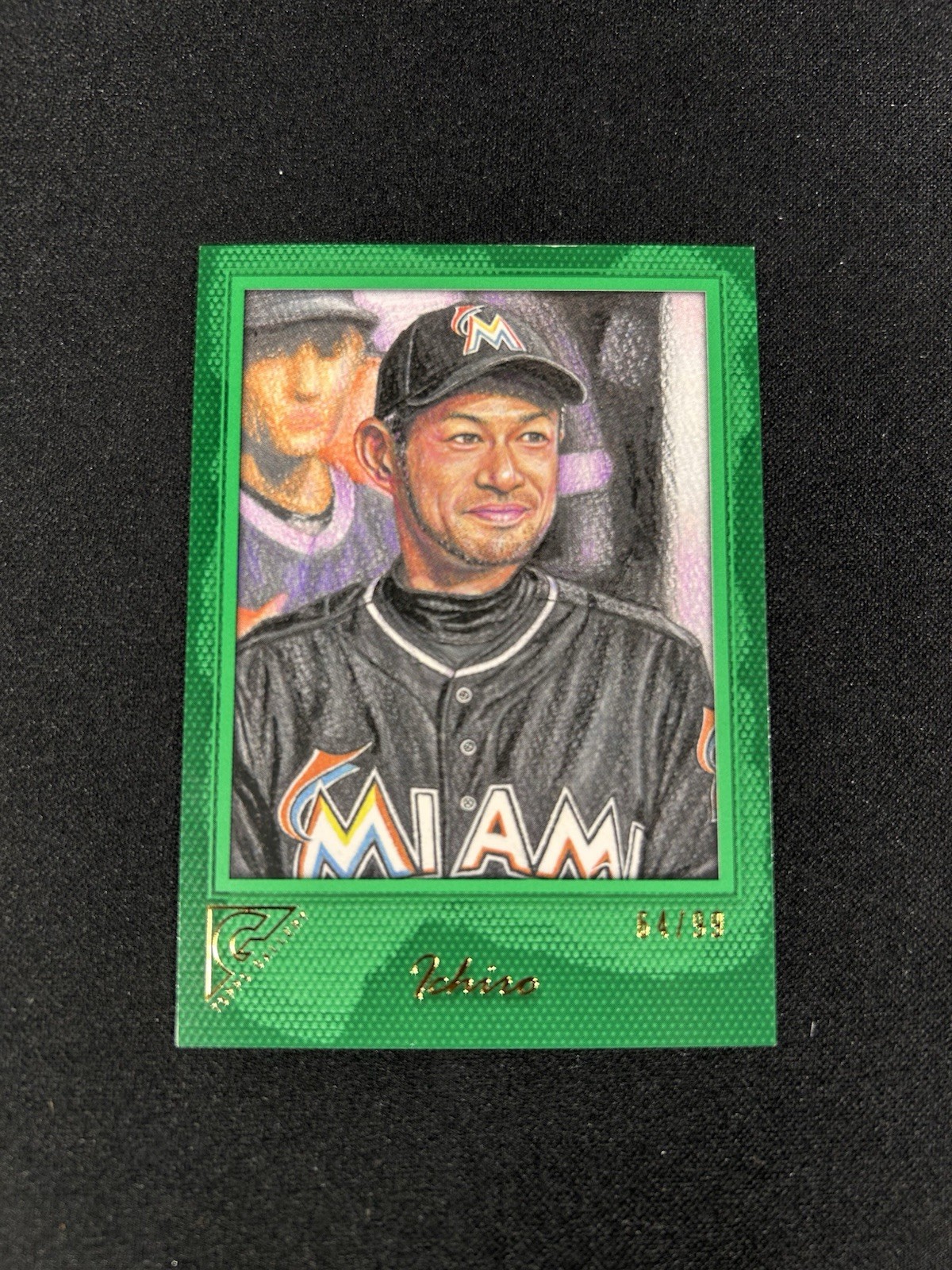Topps 2017 Gallery Ichiro Suzuki Green Parallel /99 #137 Miami Marlins RARE