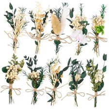 10 Pack Dried Flower Bouquets Natural Dried Plant with Stem Mini Green Series