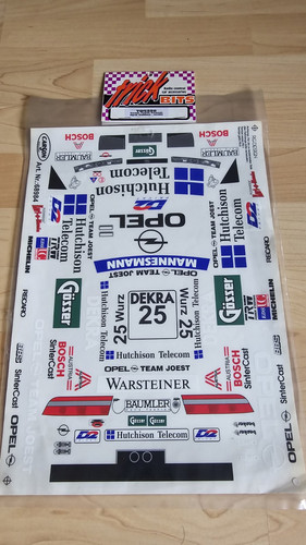 Trick Bits Carson Itc 1996 Opel Calibra Team Joest Decals 1/10th Scale - Picture 1 of 2