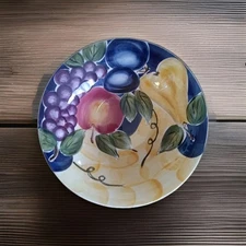 Serving Bowl by Tabletops Unlimited Di Frutto Hand Painted Collection 9” 