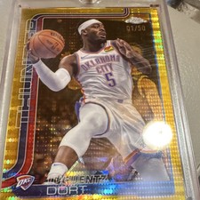 Topps Chrome Gold Refractor Luguentz Dort Thunder #177 Serial Numbered /50