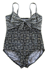 Vintage Miraclesuit Black Gold Slimming Underwire One Piece Swimsuit Women 14