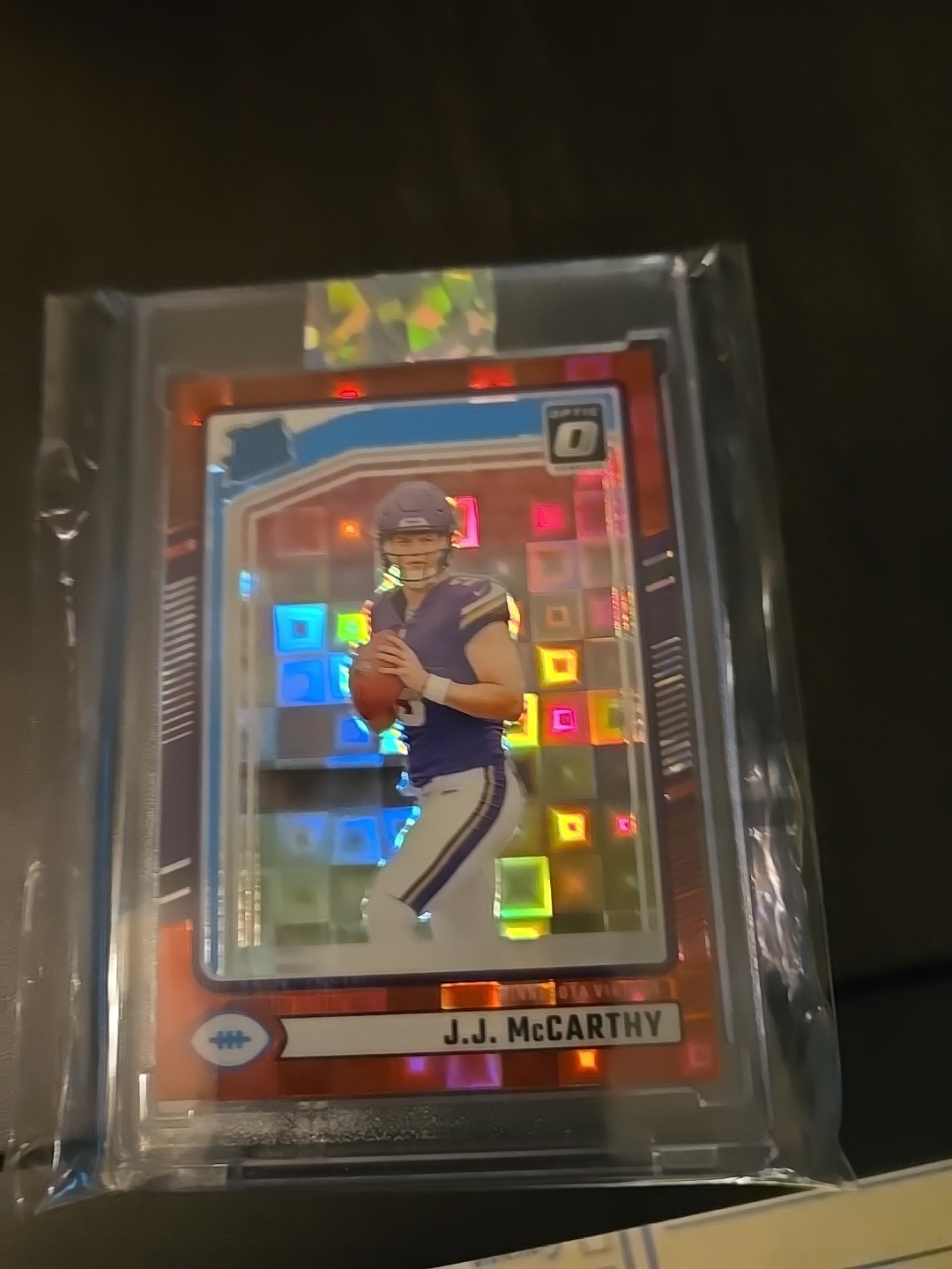 2024 Panini Donruss - Rated Rookie J.J. McCarthy #303 Optic Preview Red Pandora