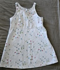 GAP Cotton Floral Sleeveless Dress Girls Sz S Allover Embossed Embroidery