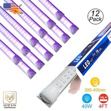 40W UV Black Light Bar 4FT - Led Tube with US Plug Easy Installation Room D cor
