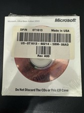 Factory Sealed Microsoft Office Basic Edition 2003 Dell OEM CD w/ COA NOS