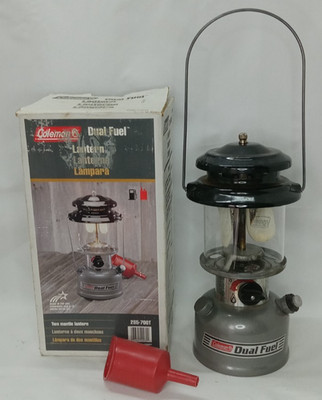 Coleman 285-700T Dual Fuel Twin Mantle Camping Lantern Funnel Light Lamp Camp