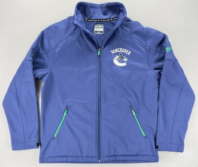 Vancouver Canucks Authentic Pro NHL Full Zip Fanatics Jacket Men s L Blue READ