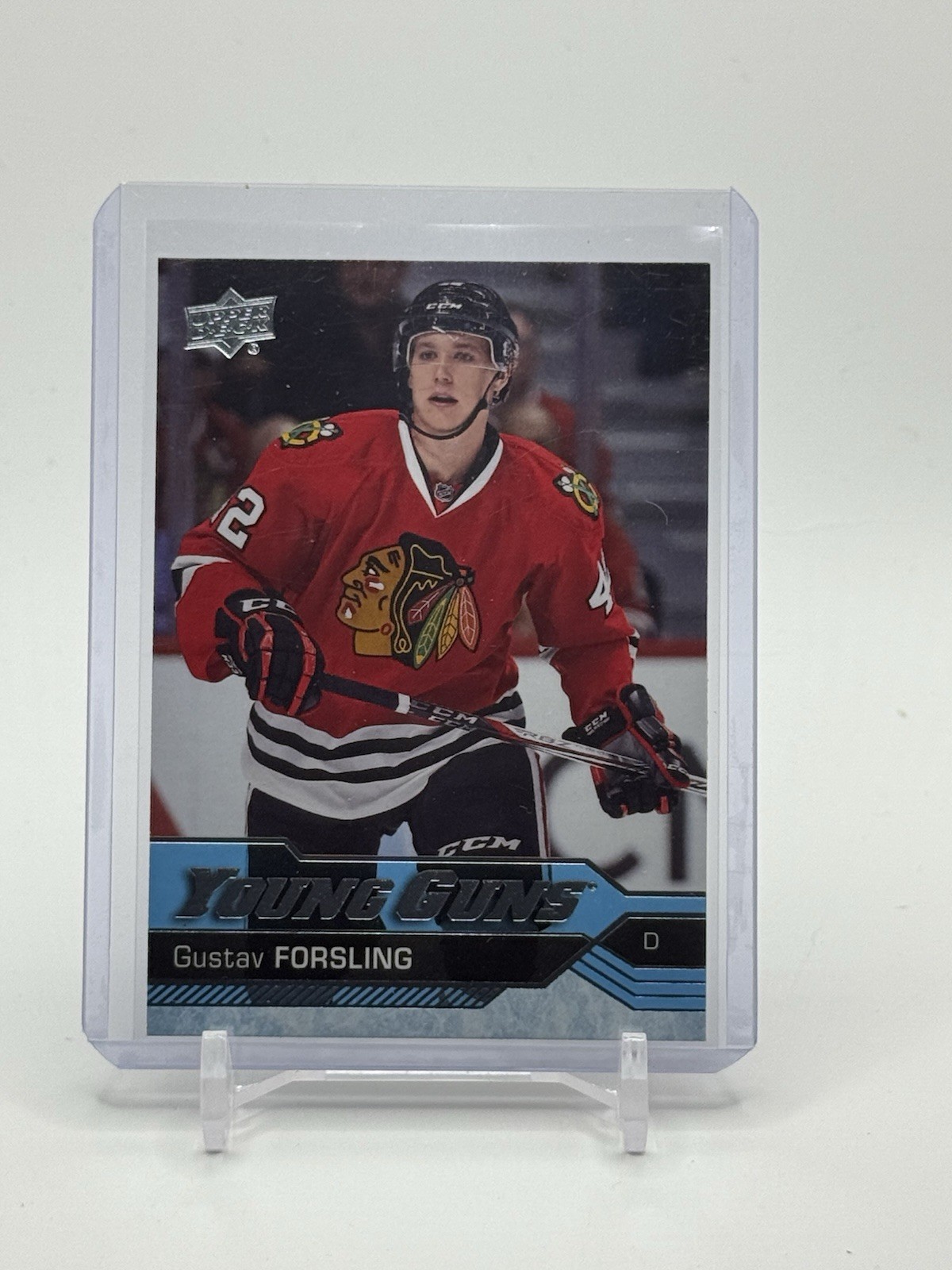 16/17 UD SERIES 1 GUSTAV FORSLING YOUNG GUNS RC SP ROOKIE #240