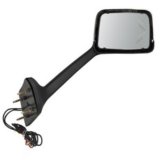 Right Truck Hood Mirror International LT 625 Manual Turn Signal Chrome LED Arrow