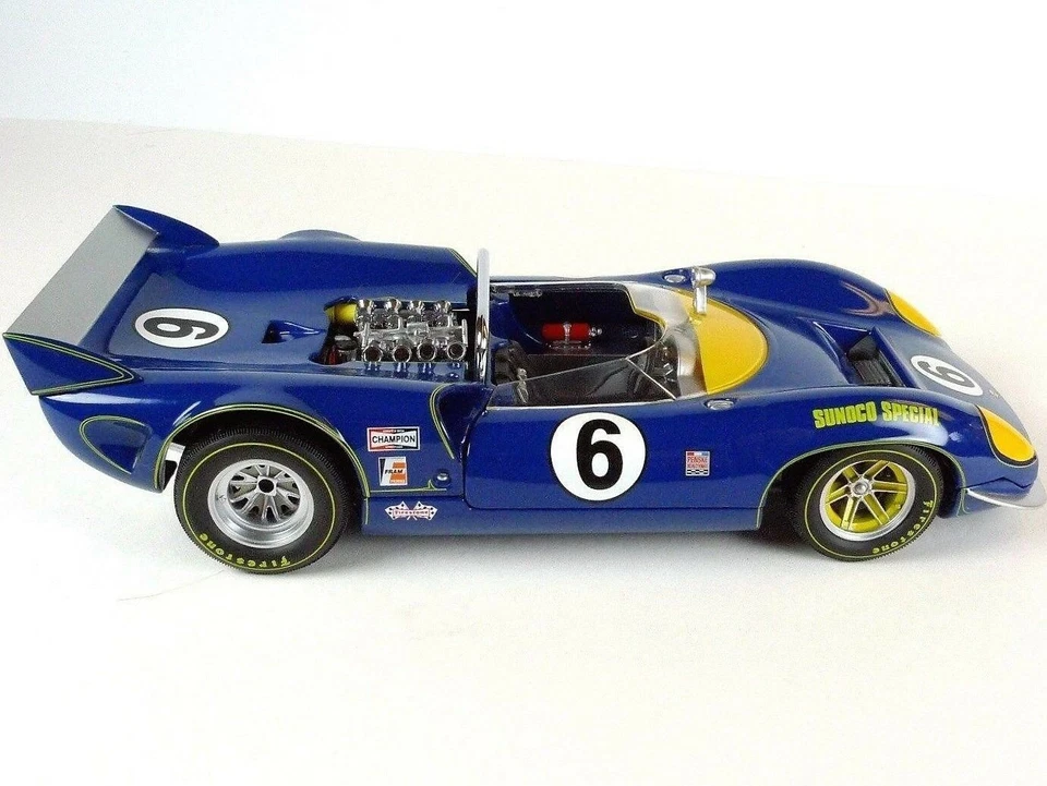 Race Car Vintage Classic Custom Concept Hot Rod Promo Model Carousel BLUE 1:18 - Image 2 of 4