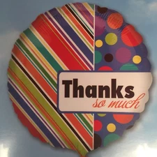 Anagram Foil Balloon THANKS so Much Size 18’ / 45cm