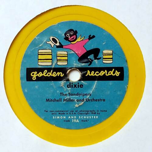 Golden Records 19: Dixie / Yankee Doodle  [6&#034; Yellow Vinyl 78 rpm Record 1950]