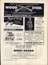 1960 PAPER AD Toy Wood Steel Practice Rifle Gun Natural Doll