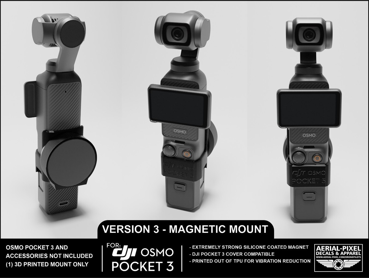 DJI OSMO Pocket 3 Magnetic and GoPro Style Mounts (Accessories Not
