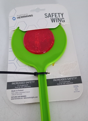 Écarteur De Danger HERRMANS Catadioptre Vert - Réflecteur Vélo Sécurité