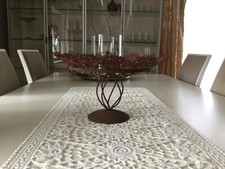 Kuchenplatte Tortenplatte Rost shabby DEKO PLATTE Etagere HERBST WEIHNACHTEN rot