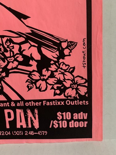 Original 2002 Shins Fruit Bats Concert Flyer Poster 11 X 17” Tyler Stout Sub Pop - Picture 5 of 7