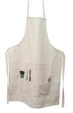 Artists Apron Natural Canvas 5 Brush Pockets cotton Artcare Mapac Painter Apron